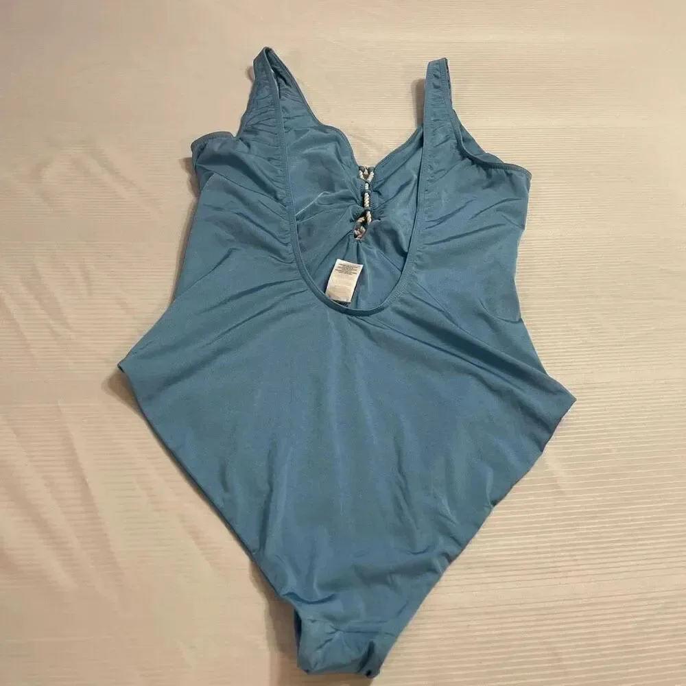 Banana Moon Blue One Piece Swimsuit Bathing Suit Plus Size XXL